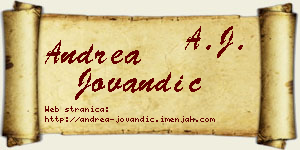 Andrea Jovandić vizit kartica